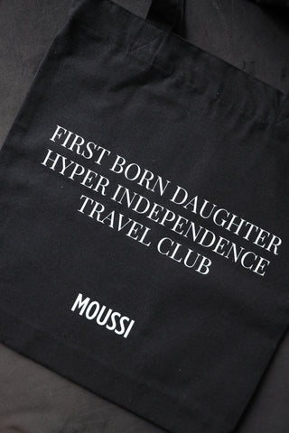 Organic Combed Cotton Tote Bag - Travel Club